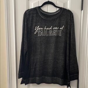 Black Long Sleeve Tailgate Shirt